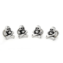 Skull and Crossbones Tuxedo Studs