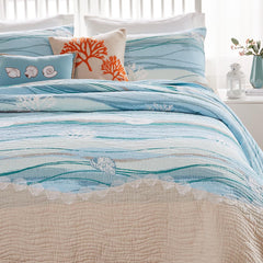 Maui Embroidered Quilt Set