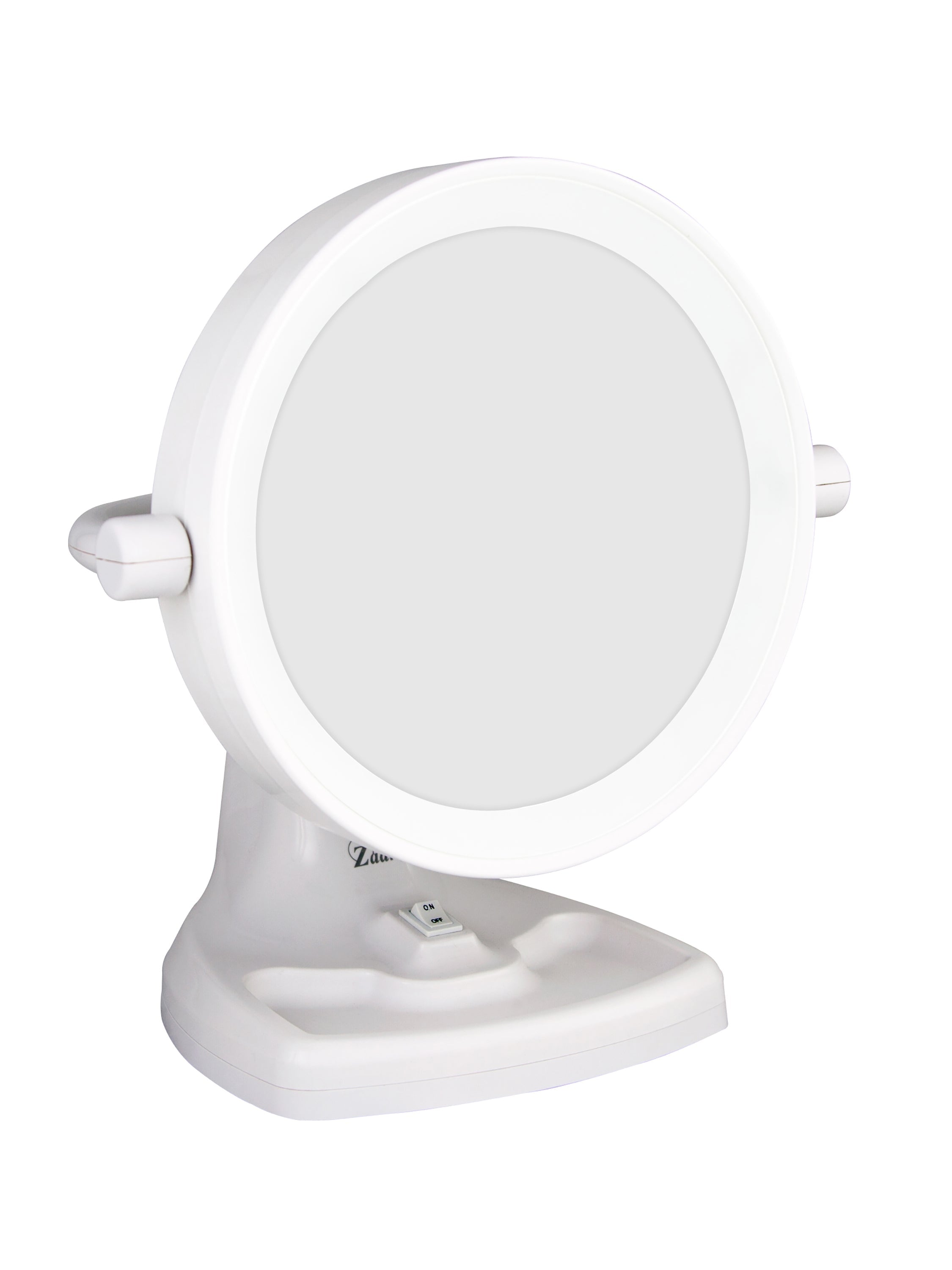  Zadro Max Bright Lighted Makeup Mirror with 10X/1X Magnification & Storage Tray - White - Bonton