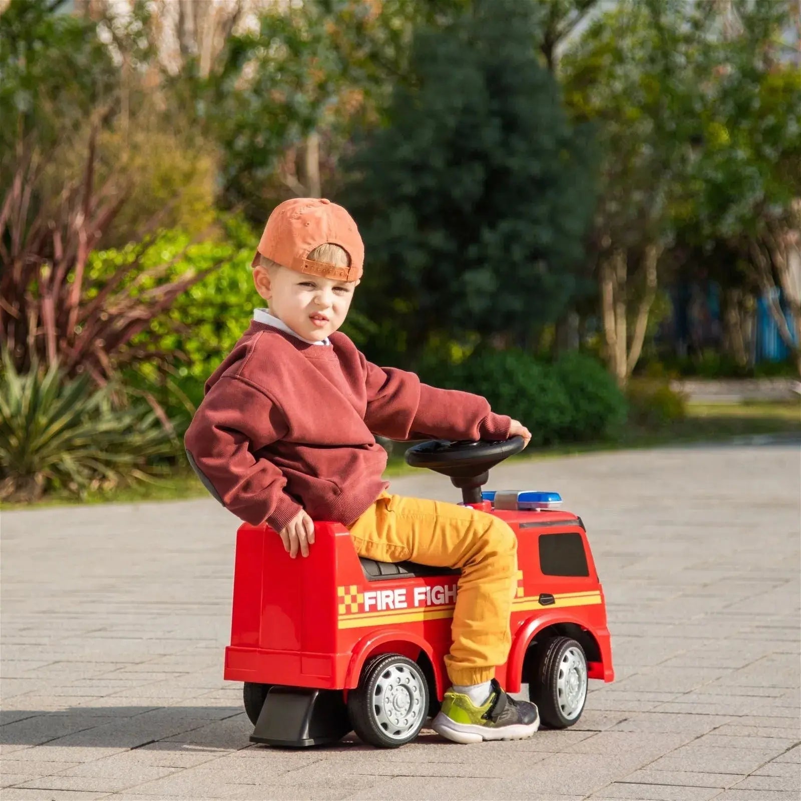  Freddo Mercedes Antos Kids' Foot to Floor Ride-On - Red - Bonton