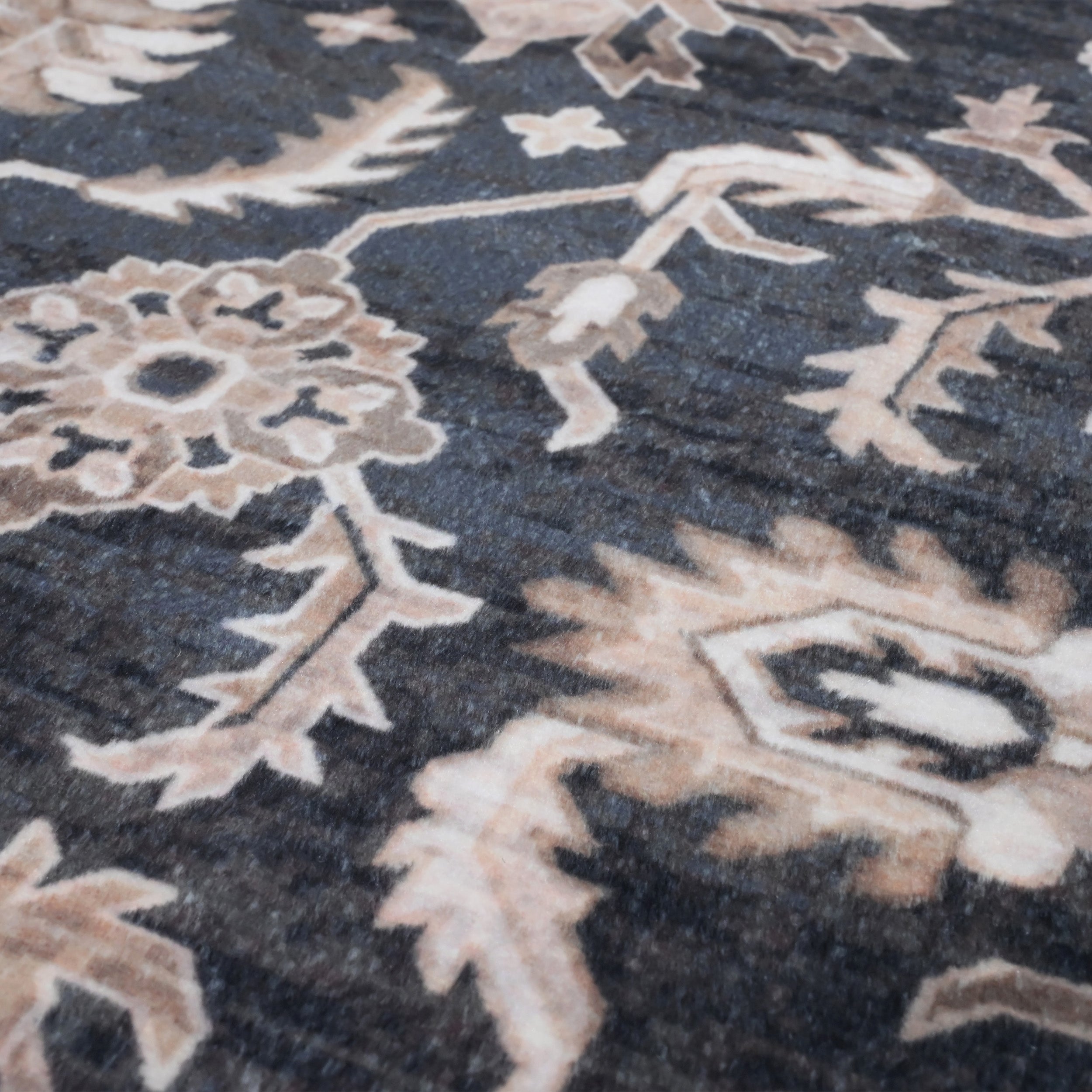  Bibb Home Bibb Home Washable Flannel Printed Area Rug With Latex Back 4x6 Ft - 4x6 ft - Bonton