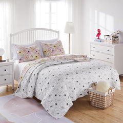 Misty Bloom Print Quilt Set