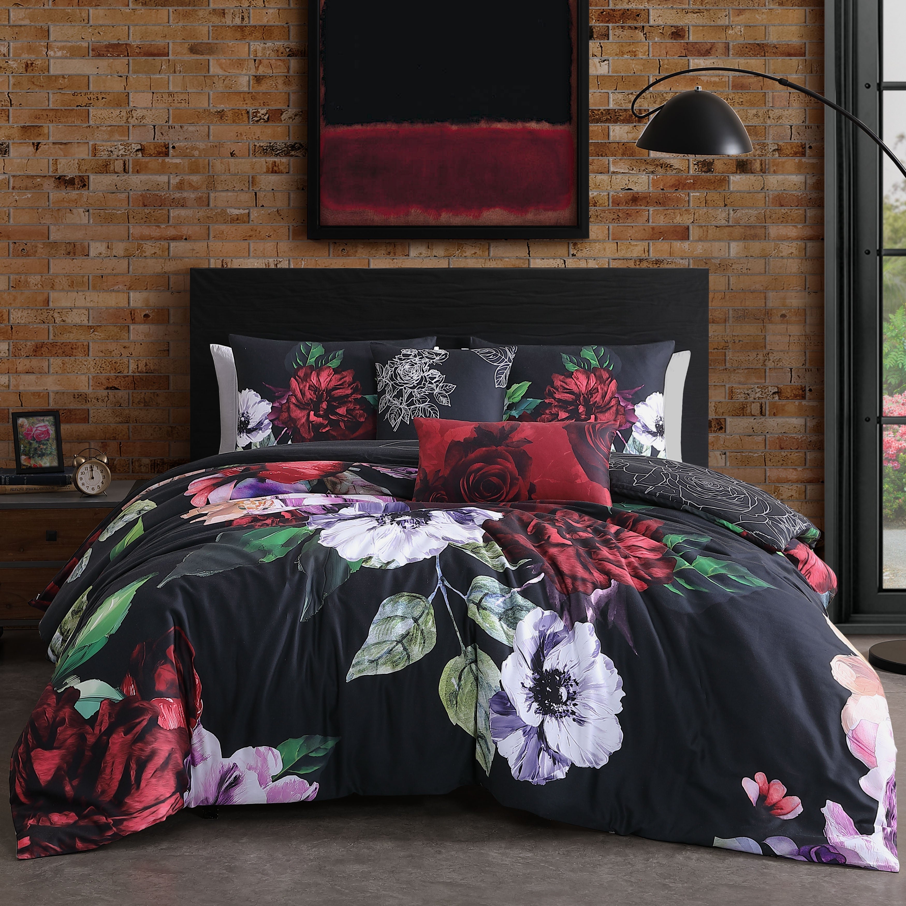  Bebejan® Bebejan Moody Painting 5 Piece Reversible Comforter Set - QUEEN - Bonton