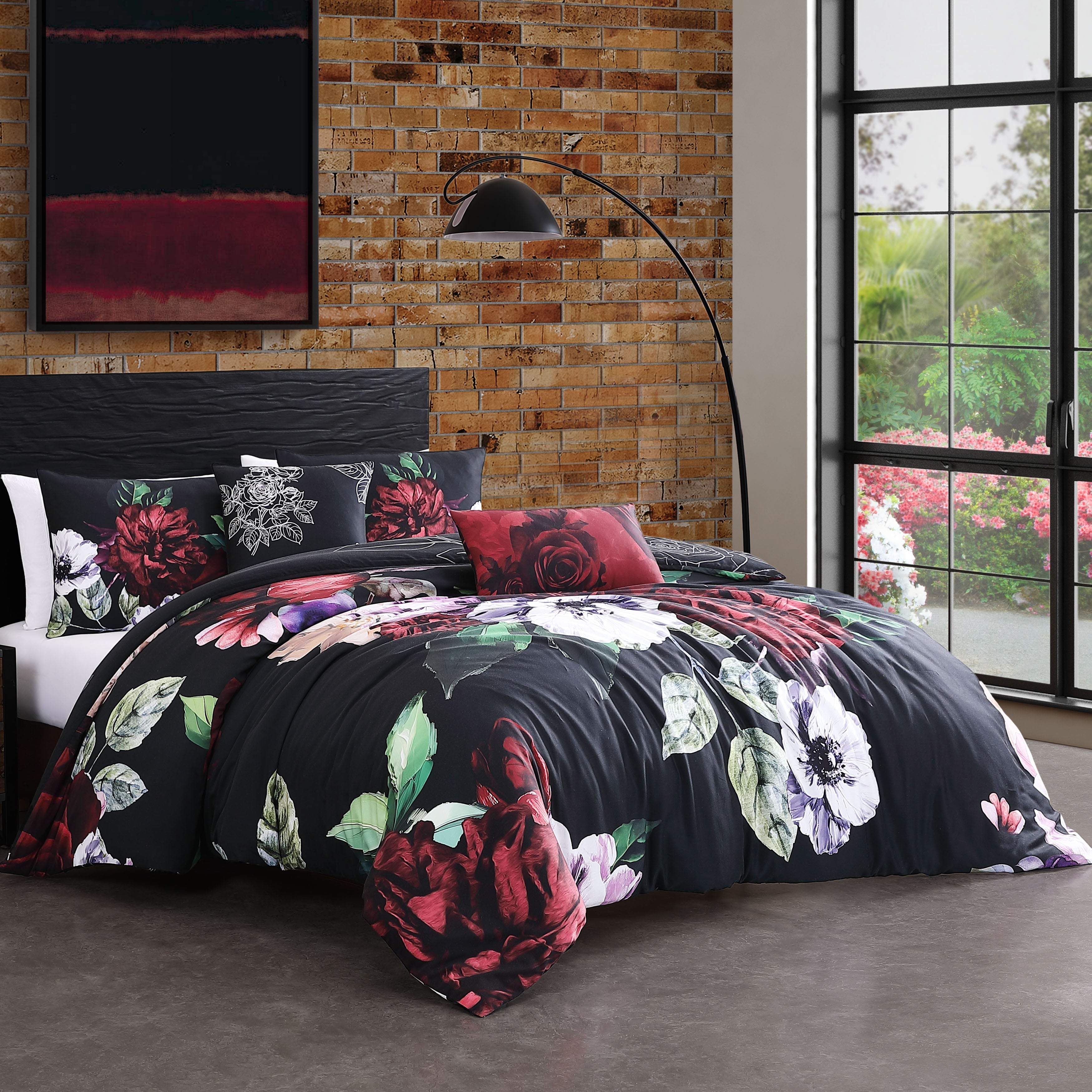  Bebejan® Bebejan Moody Painting 5 Piece Reversible Comforter Set - QUEEN - Bonton