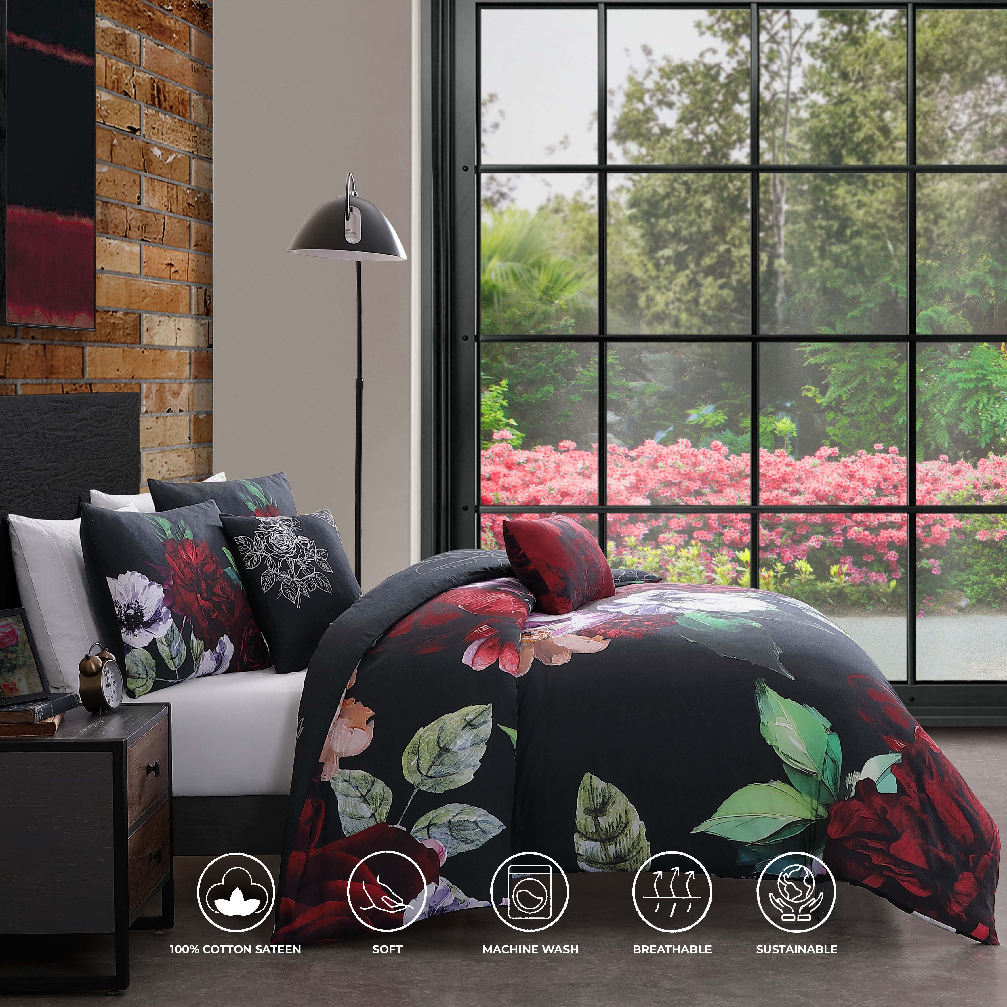  Bebejan® Bebejan Moody Painting 5 Piece Reversible Comforter Set - QUEEN - Bonton