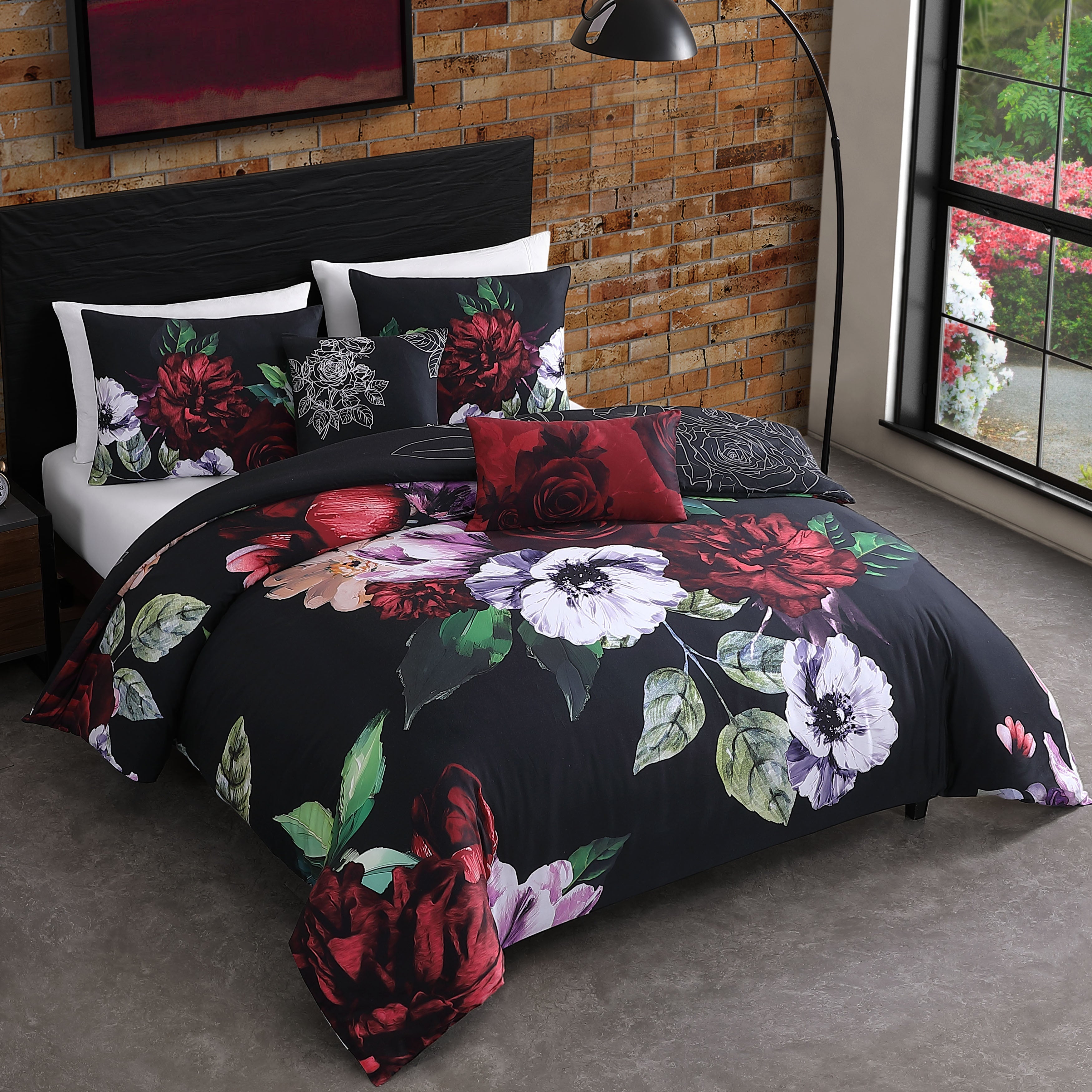  Bebejan® Bebejan Moody Painting 5 Piece Reversible Comforter Set - QUEEN - Bonton
