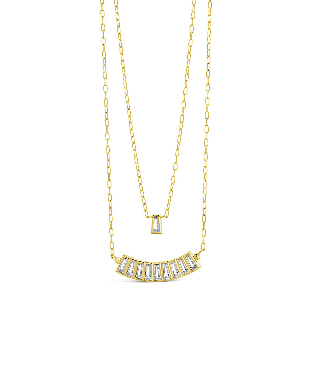  Sterling Forever Lillian Layered Necklace - Silver - Bonton