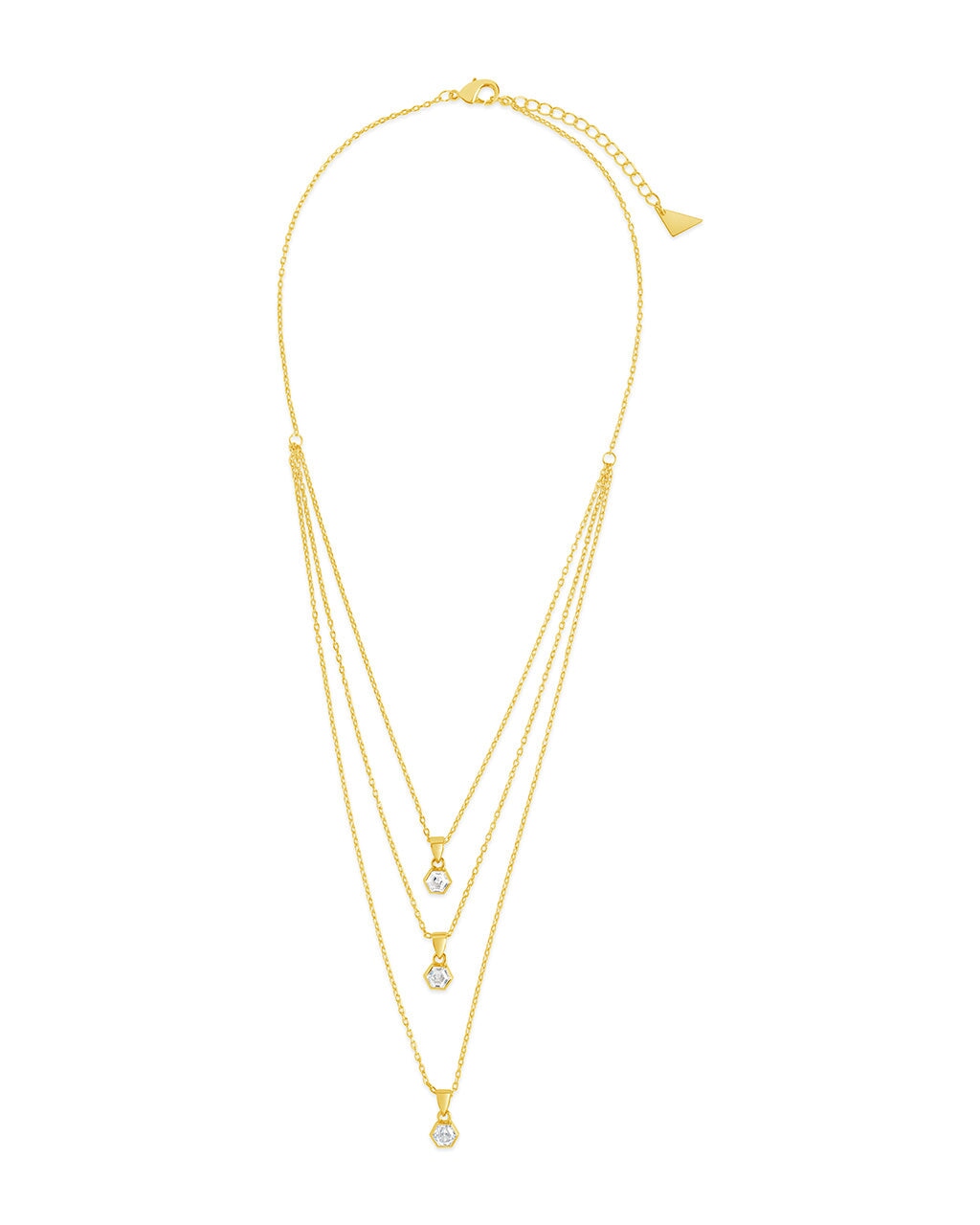  Sterling Forever Gia Layered Necklace - Gold - Bonton