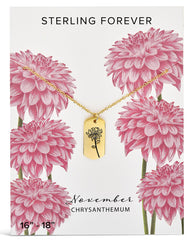 Pendant Displaying Your Birth Flower