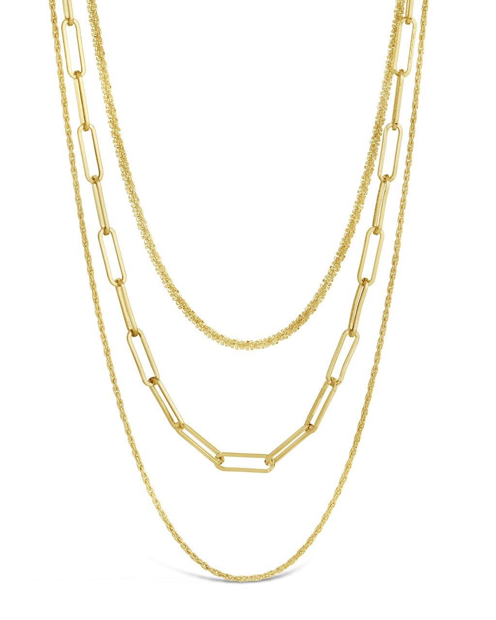  Sterling Forever Unique Kori triple-strand Necklace - Silver - Bonton