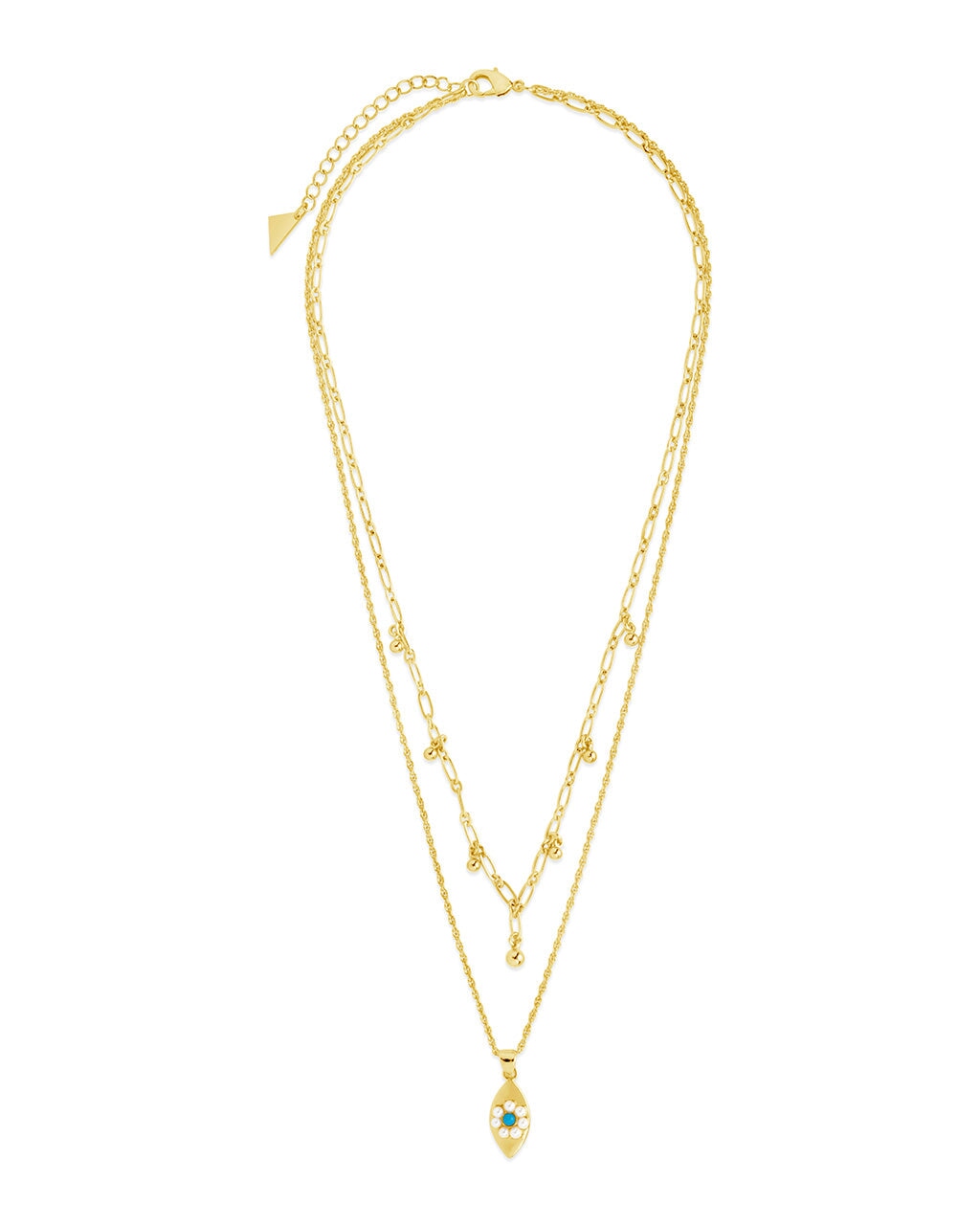  Sterling Forever Varuna Evil Eye Layered Necklace - Gold - Bonton