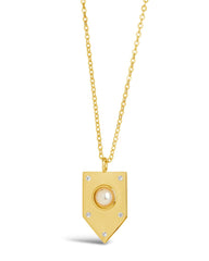 Marcella Shield Pendant with Pearl