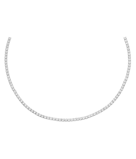 Thin Tennis Choker Silver