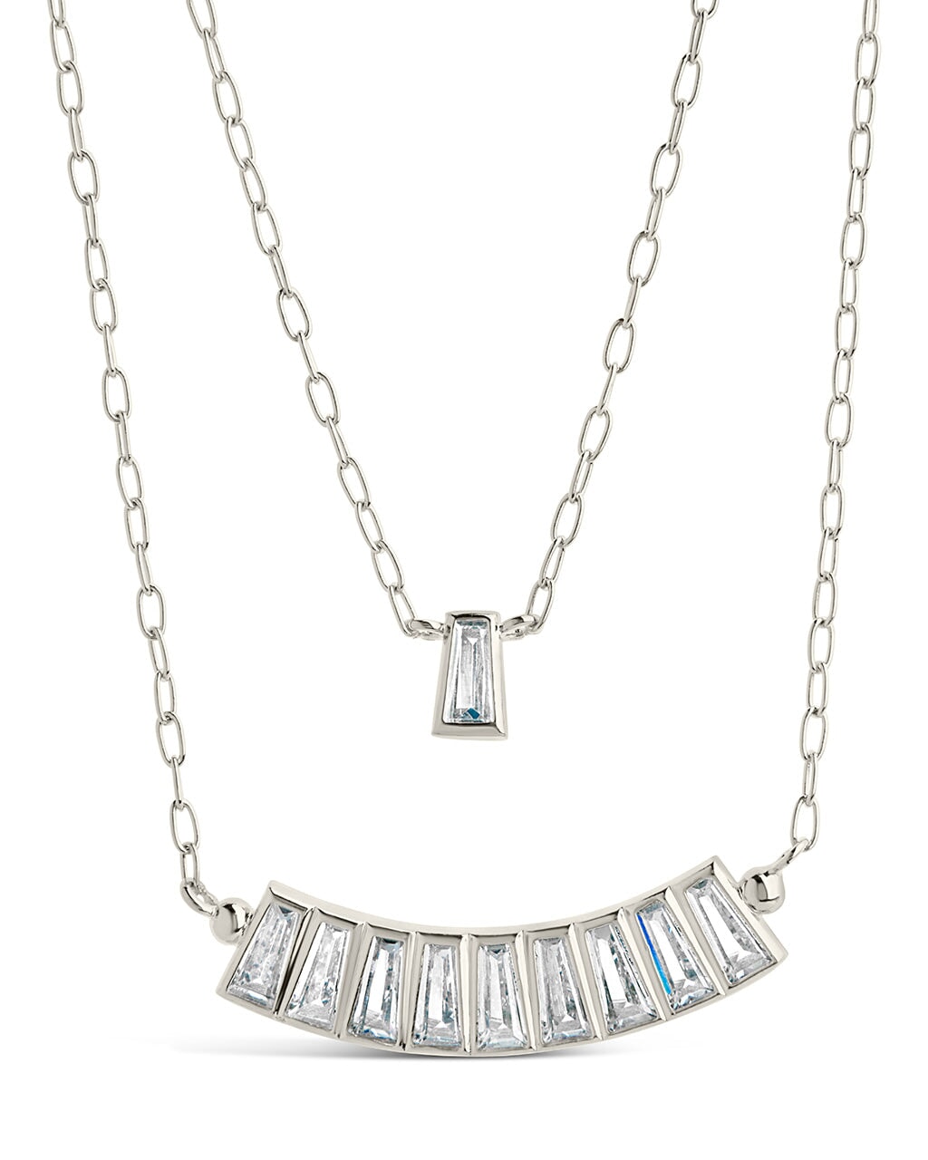  Sterling Forever Lillian Layered Necklace - Silver - Bonton