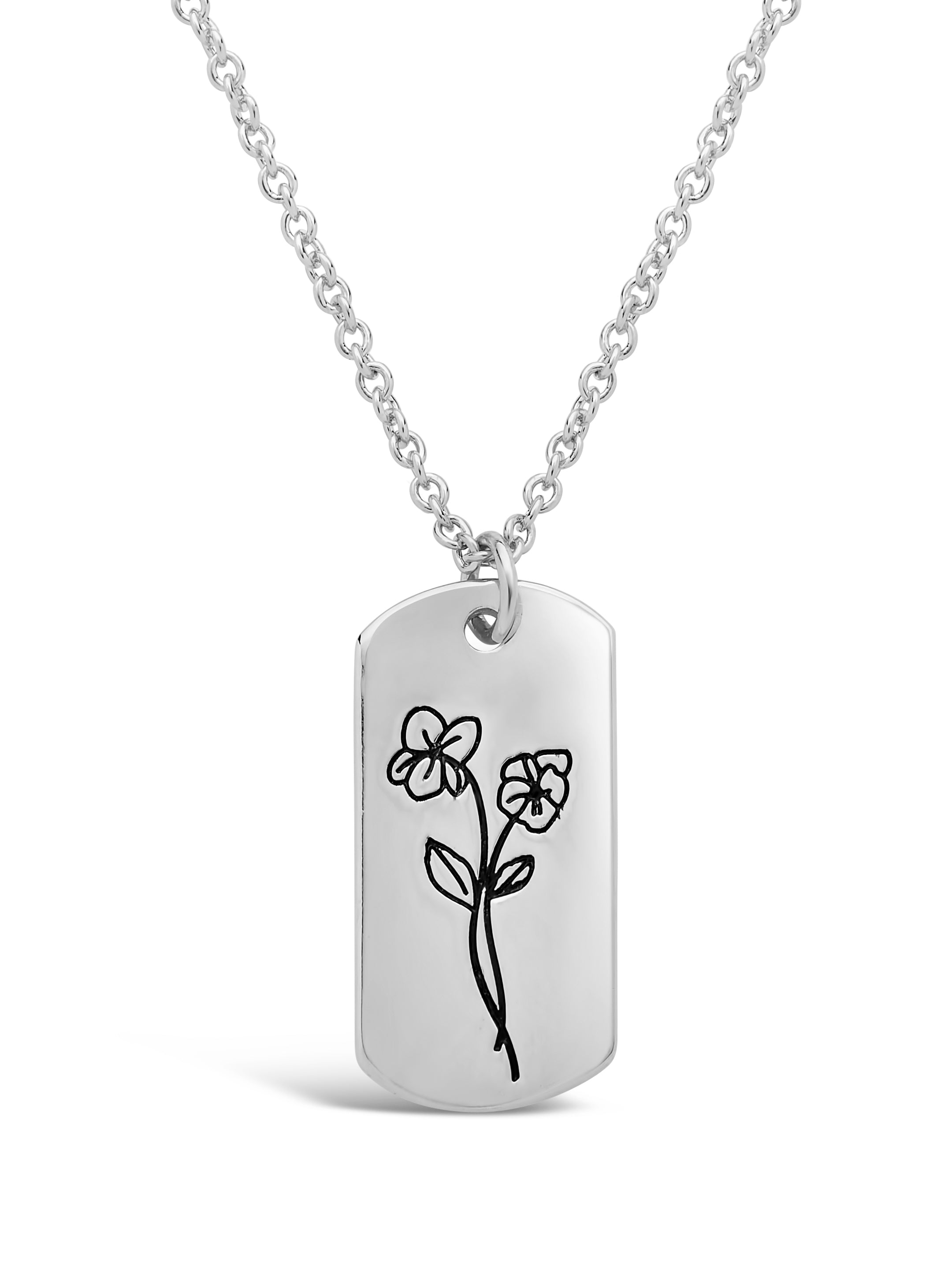  Sterling Forever Pendant Displaying Your Birth Flower - Gold - April/Daisy - Bonton