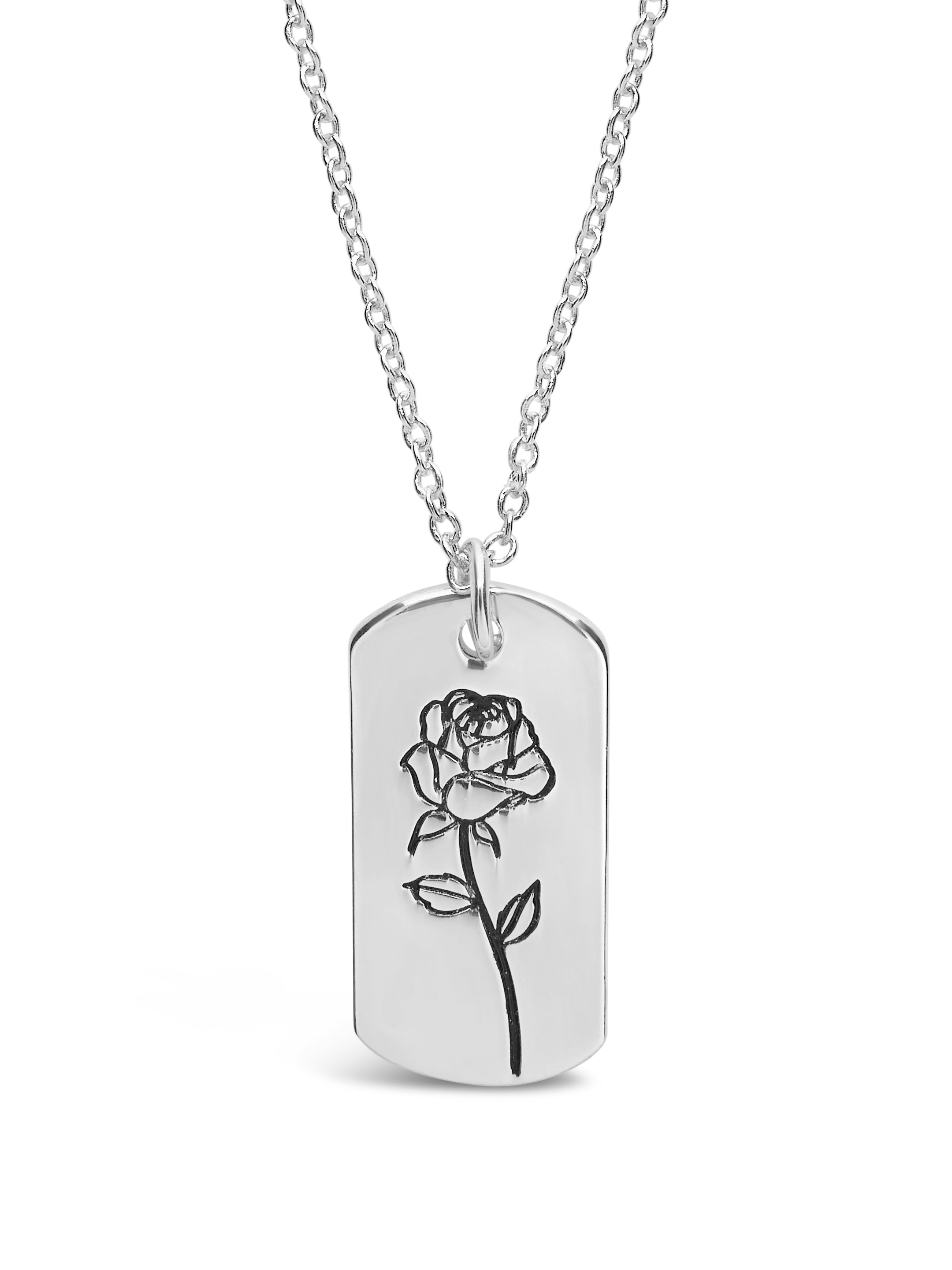  Sterling Forever Pendant Displaying Your Birth Flower - Gold - December/Holly - Bonton