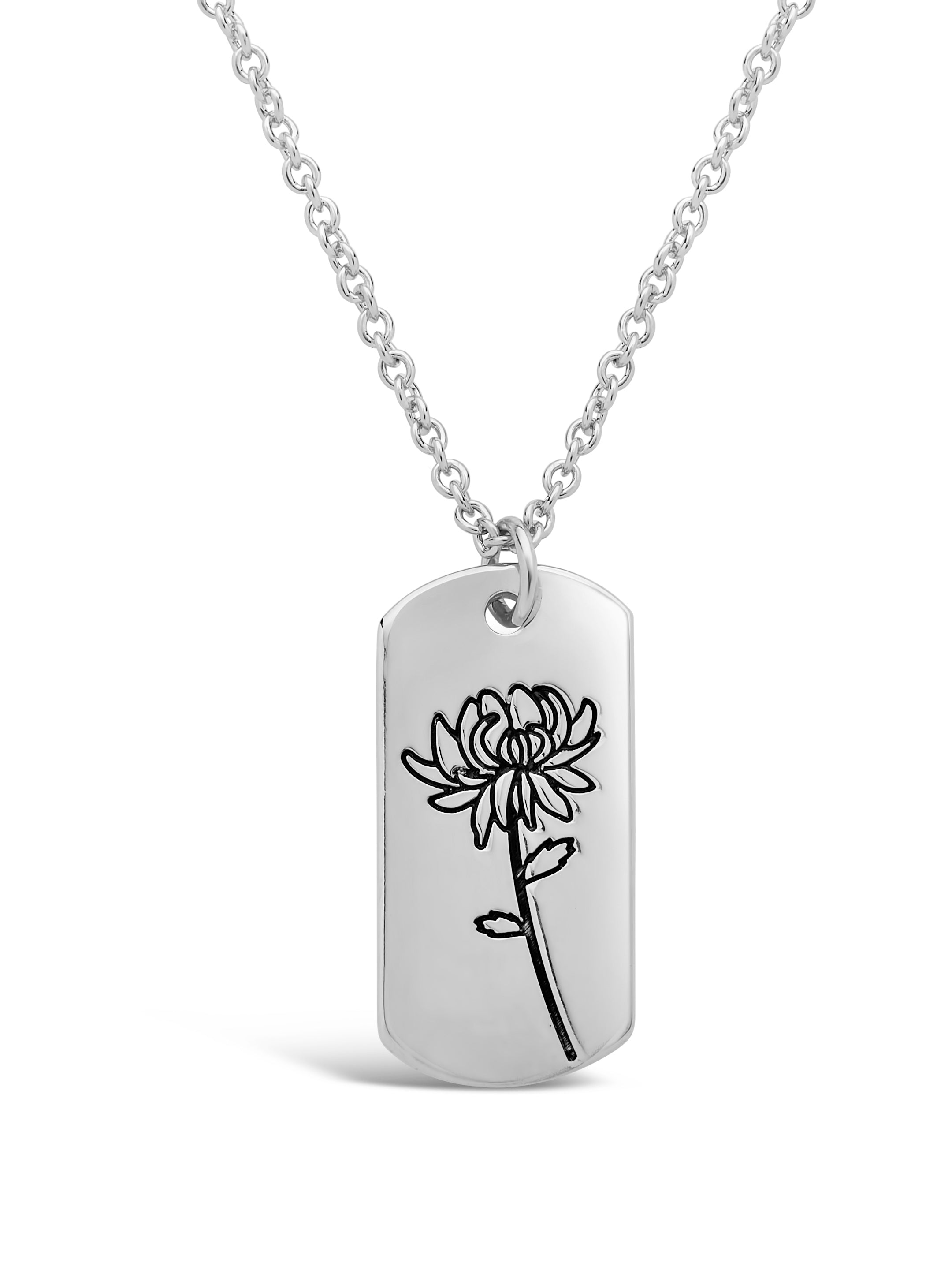  Sterling Forever Pendant Displaying Your Birth Flower - Gold - April/Daisy - Bonton