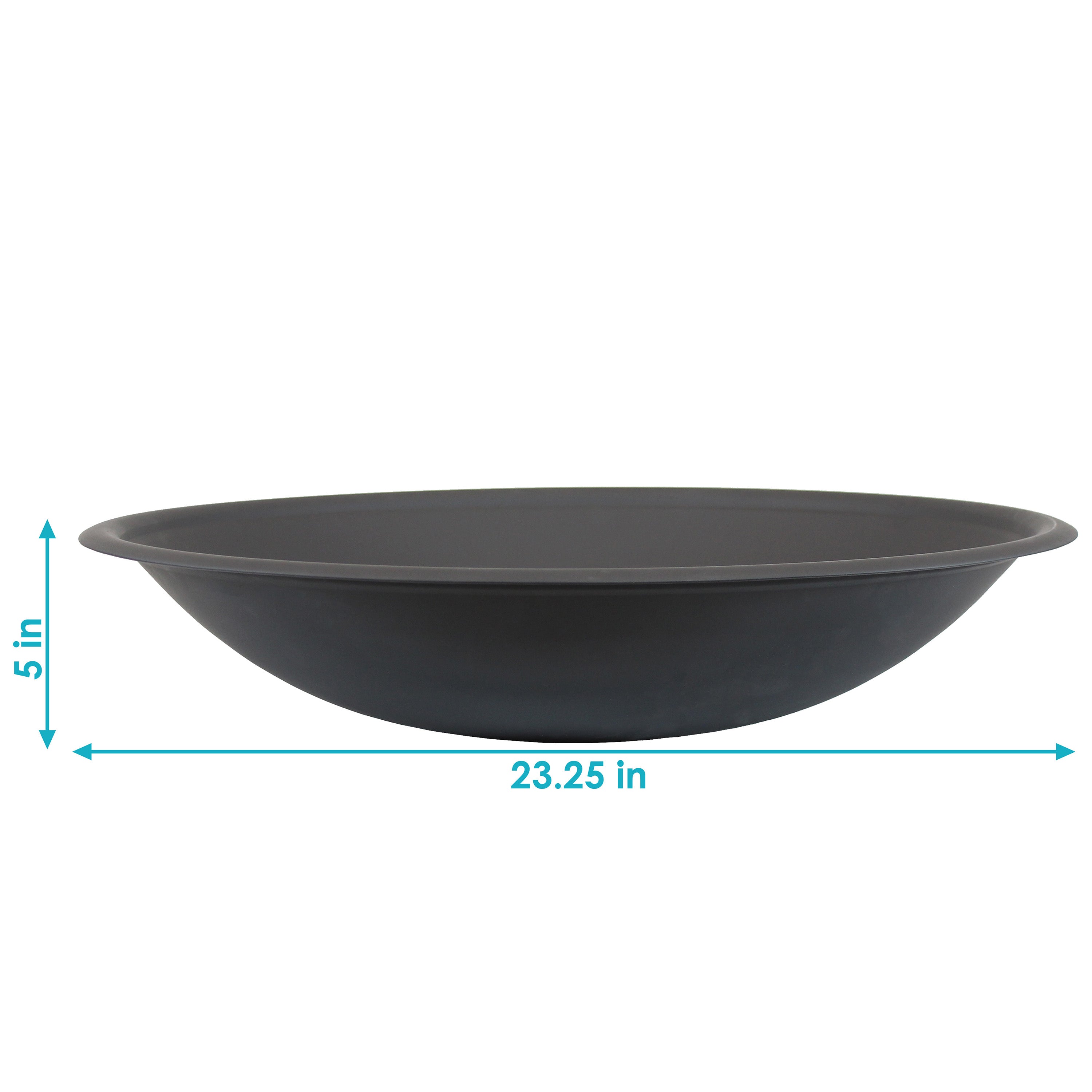  Sunnydaze Decor Round Steel Fire Pit Bowl - Black - Bonton