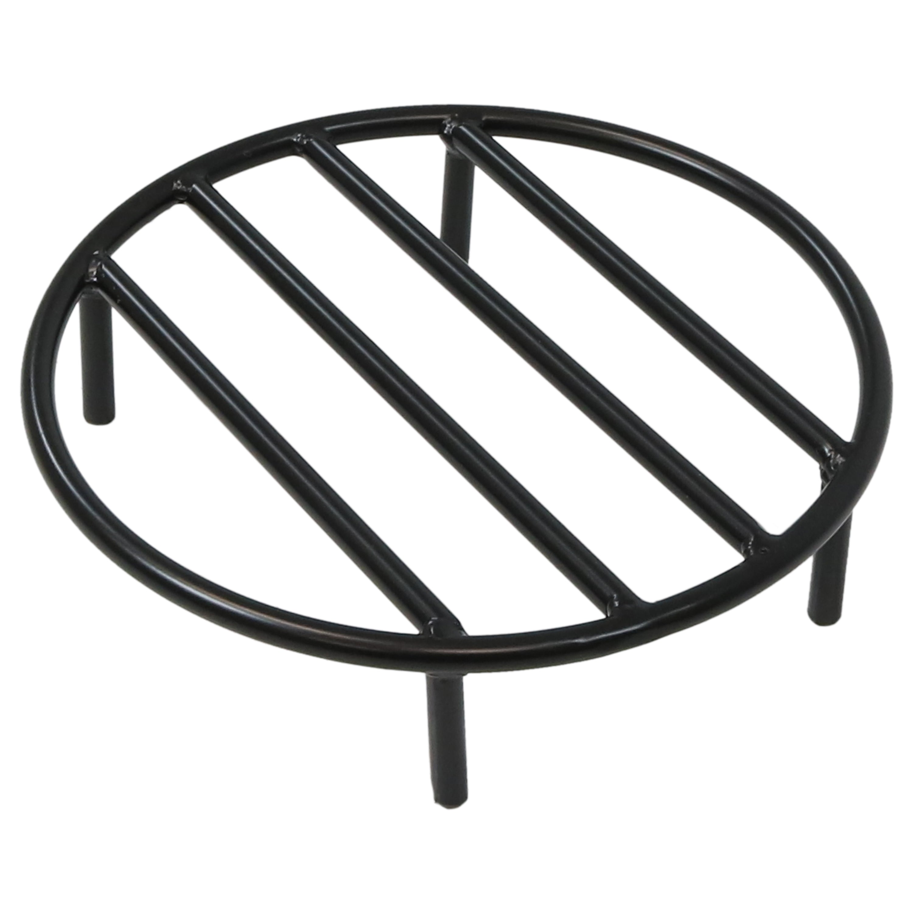  Sunnydaze Decor Heavy-Duty Steel Round Fire Pit Log Grate - Black - Bonton