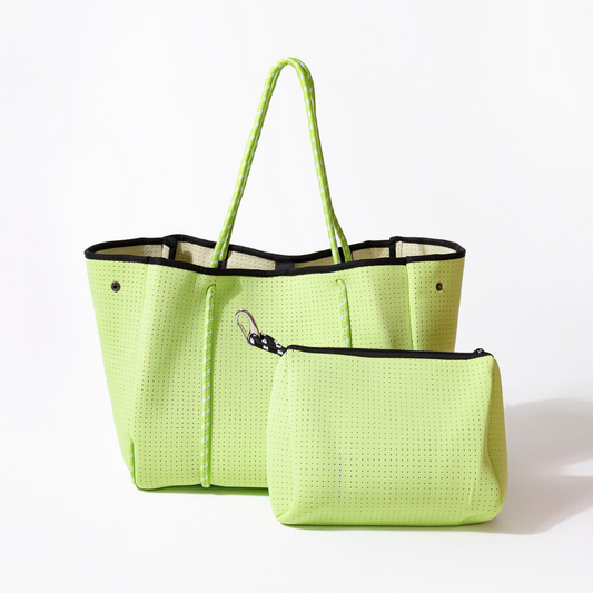 Neon Green Set - Everyday Tote And Pouch