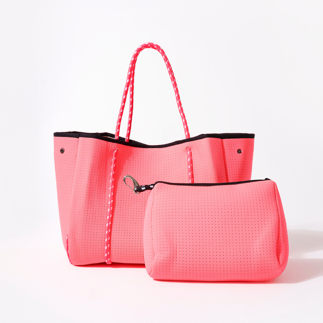  Pop Ups Brand Neon Pink Set - Everyday Tote And Pouch - Default Title - Bonton