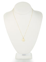 Gold Plated Circle Charm Necklace | W