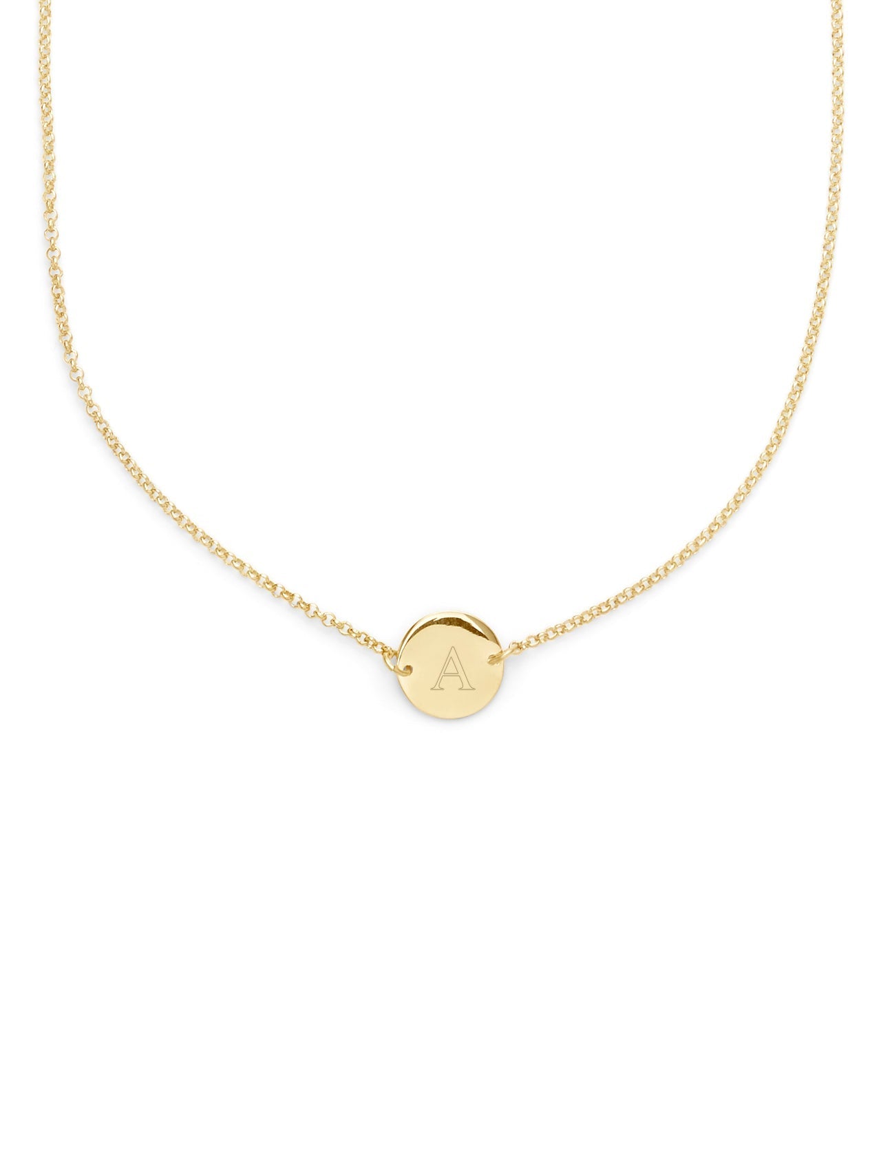  Relativity Gold Initial Engravable
 Necklace - Gold-B - Bonton