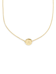 Gold Initial Engravable
 Necklace