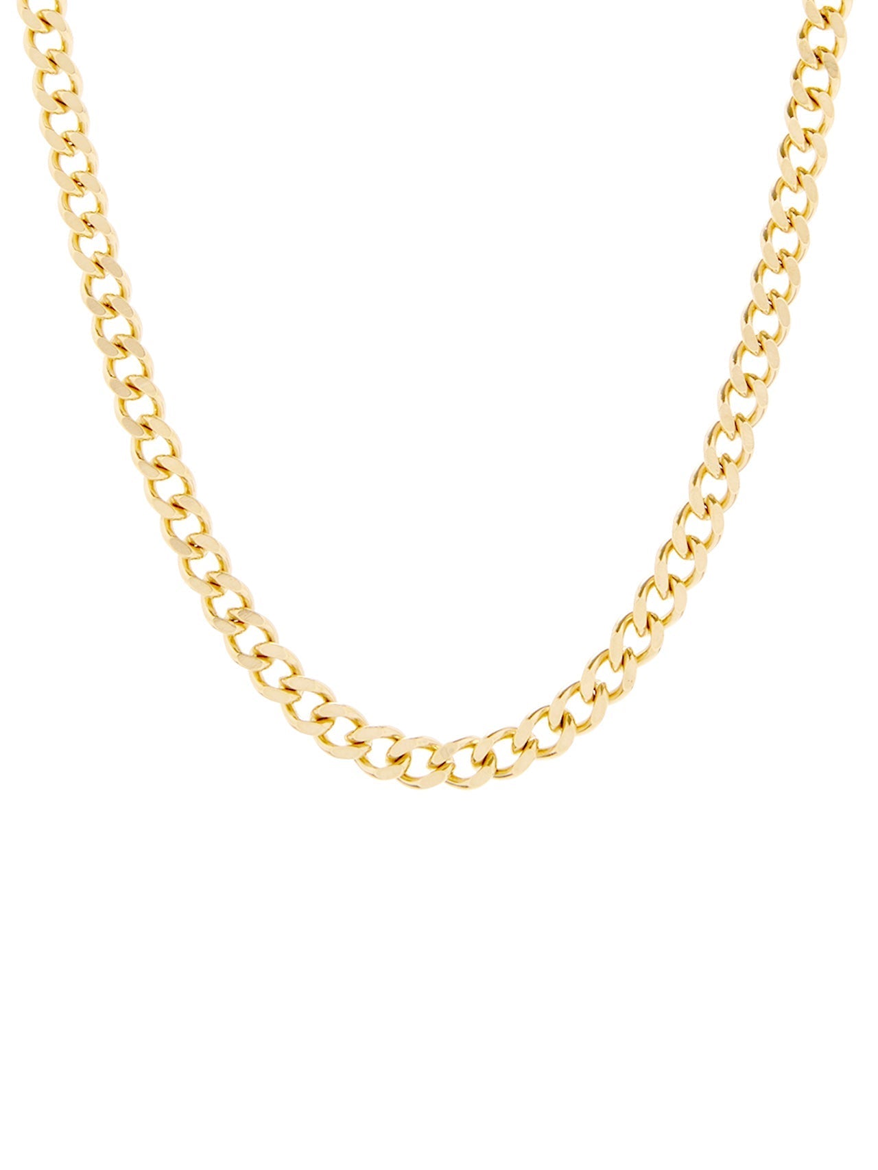  Kenneth Roberts Men's Gold Plated Stainless Steel Curb Chain Necklace - Gold - Bonton