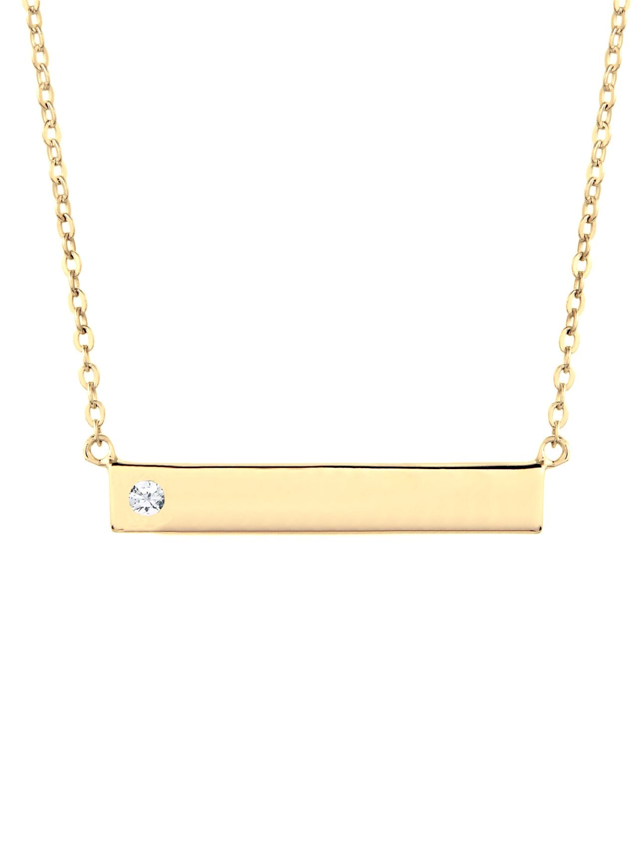  Relativity Regal Gold Birthstone Bar Necklace - Green - Bonton