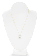 Gold Infinity Shaped Encrusted Birthstone Heart Necklace