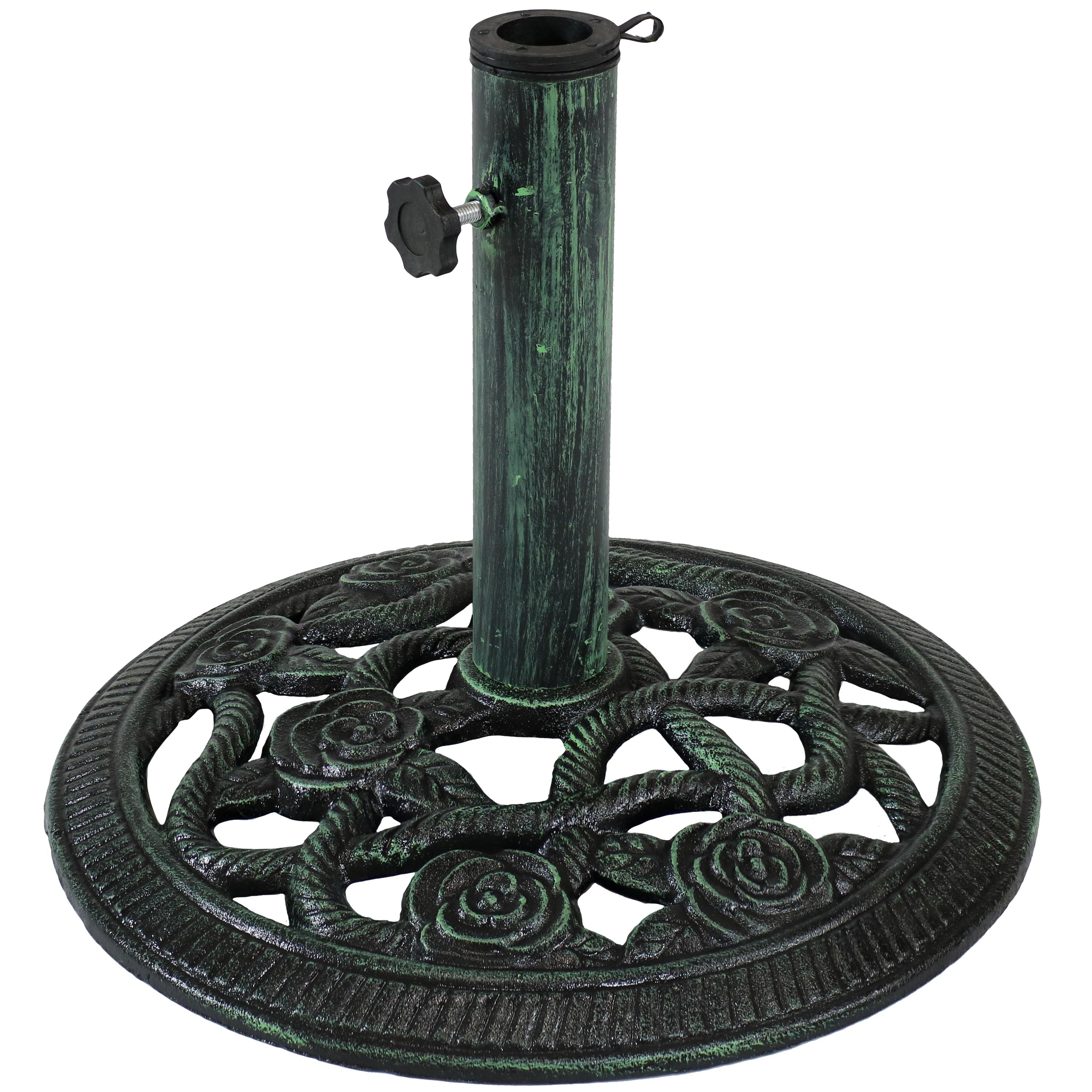  Sunnydaze Decor Heavy-Duty Rose Blossom Umbrella Base Stand - 16