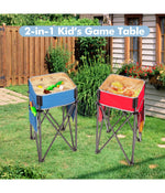 Folding Camping Tables With Storage Sink Set of 2 Blue & Red