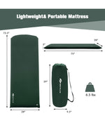 Portable & Lightweight Folding Foam Sleeping Cot For Camping Green