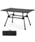 Heavy-Duty Aluminum Folding Camping Table With Carrying Bag Black