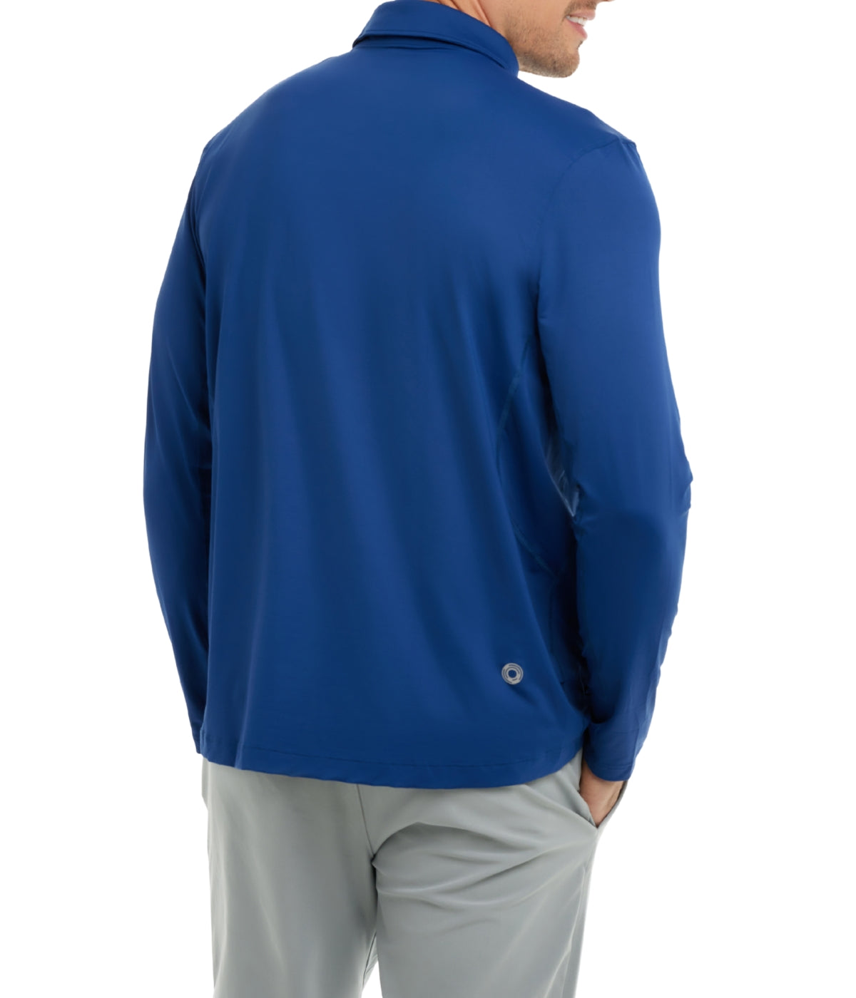  BloqUV BloqUV Men's UPF 50+ Sun Protection Collared Long Sleeve Polo - Navy - Bonton