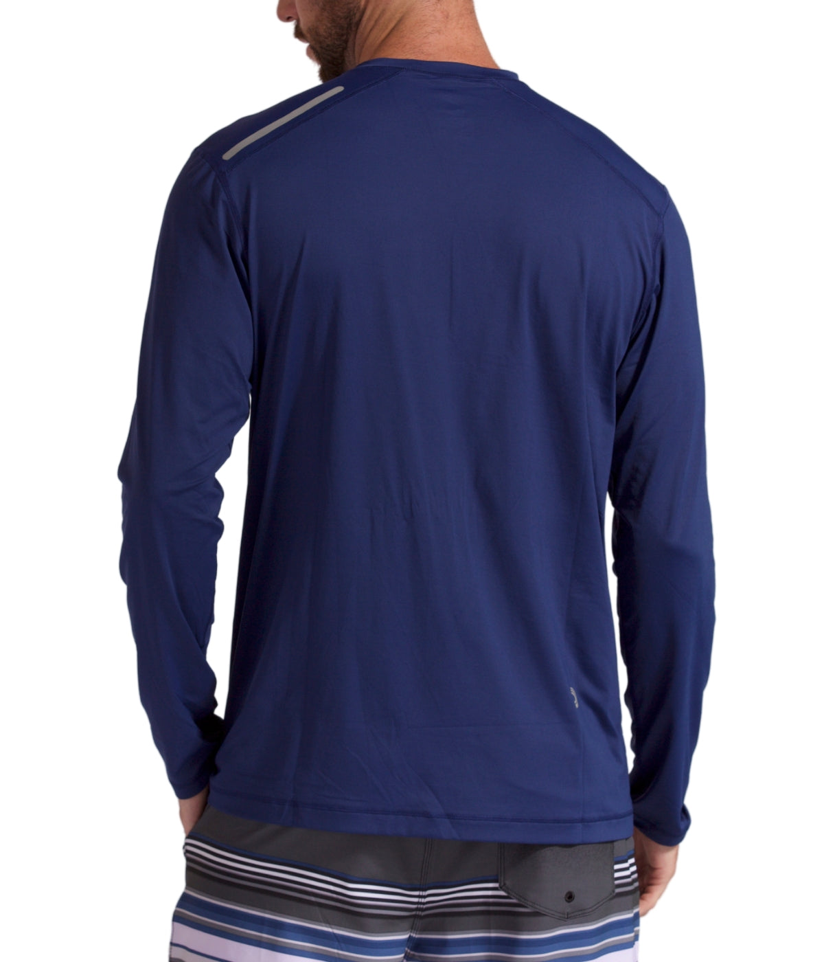  BloqUV BloqUV Men's UPF 50+ Sun Protection Long Sleeve Jet Tee Top - Navy - Bonton