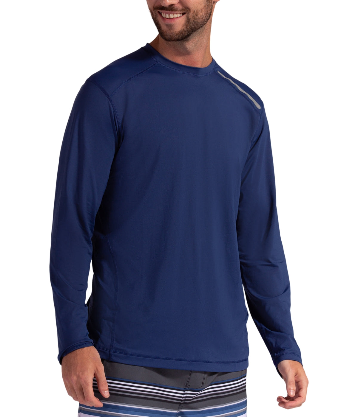  BloqUV BloqUV Men's UPF 50+ Sun Protection Long Sleeve Jet Tee Top - Navy - Bonton