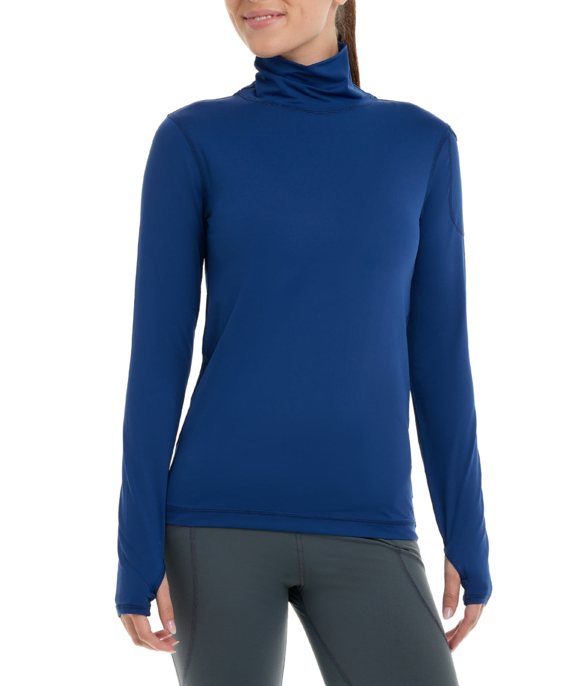  BloqUV BloqUV Women's UPF 50+ Sun Protection Turtleneck Top - Navy - Bonton