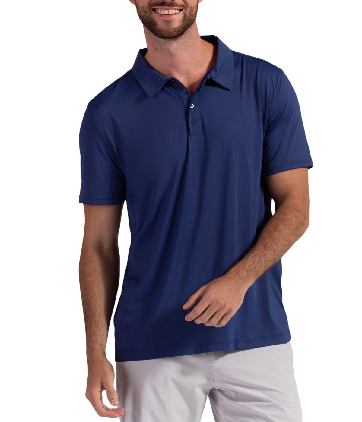  BloqUV BloqUV Men's UPF 50+ Sun Protection Short Sleeve Polo Shirt - Navy - Bonton