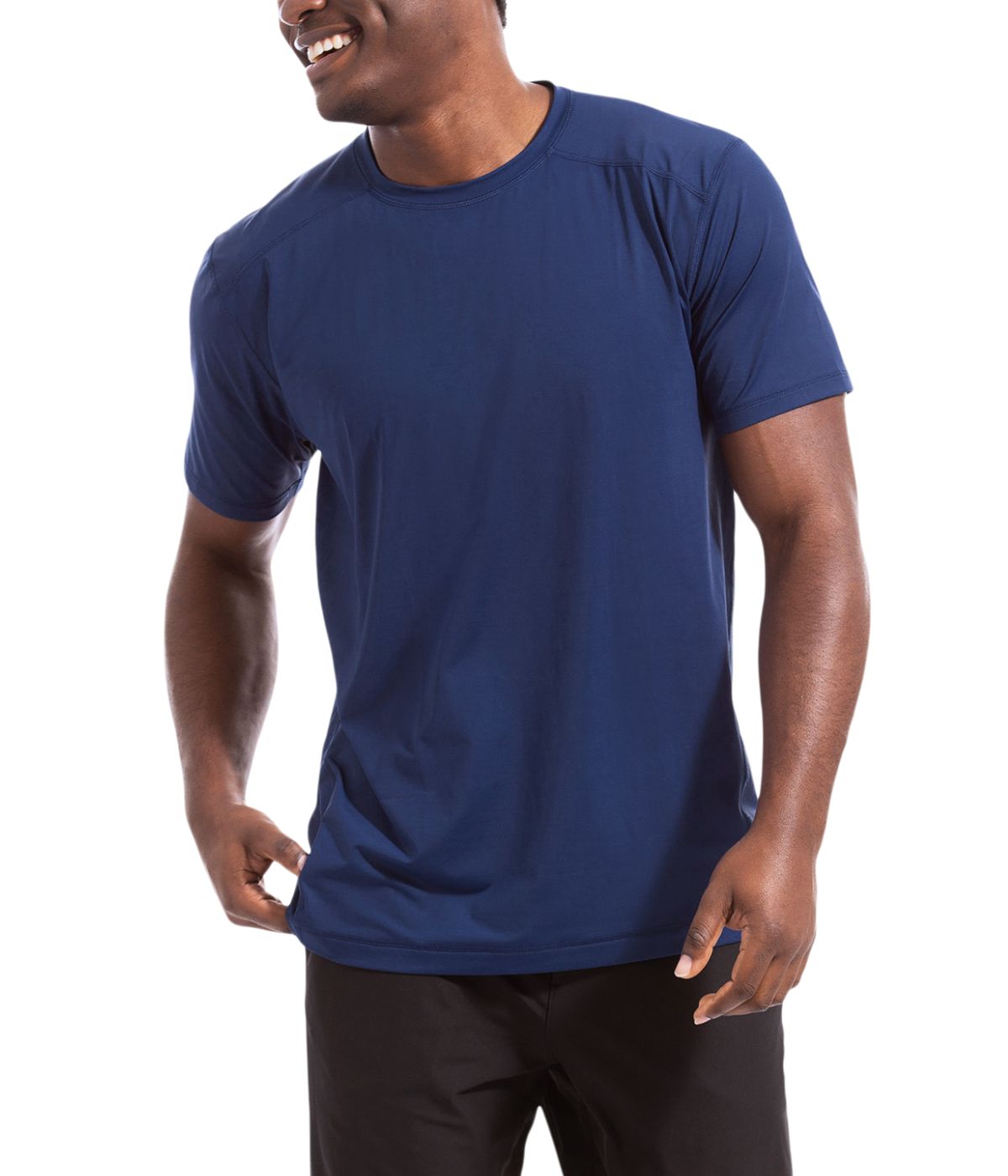  BloqUV BloqUV Men's UPF 50+ Sun Protection Short Sleeve Crew Neck Top - Navy - Bonton