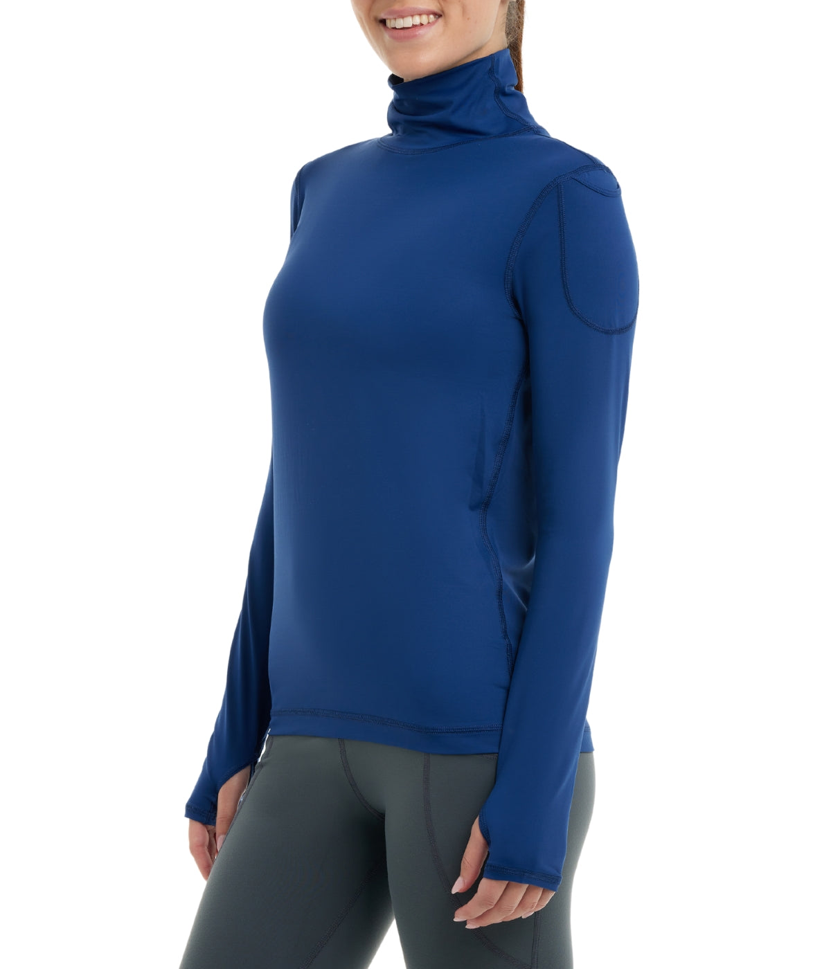  BloqUV BloqUV Women's UPF 50+ Sun Protection Turtleneck Top - Navy - Bonton