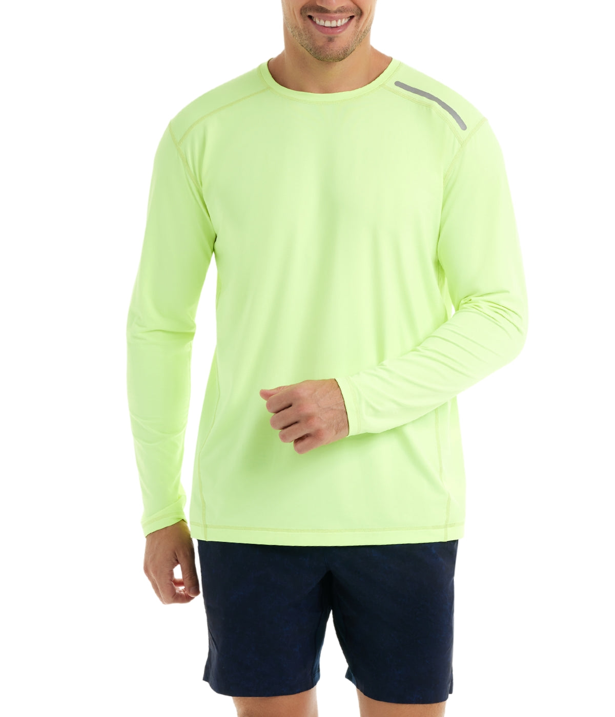  BloqUV BloqUV Men's UPF 50+ Sun Protection Long Sleeve Jet Tee Top - Neon Yellow - Bonton