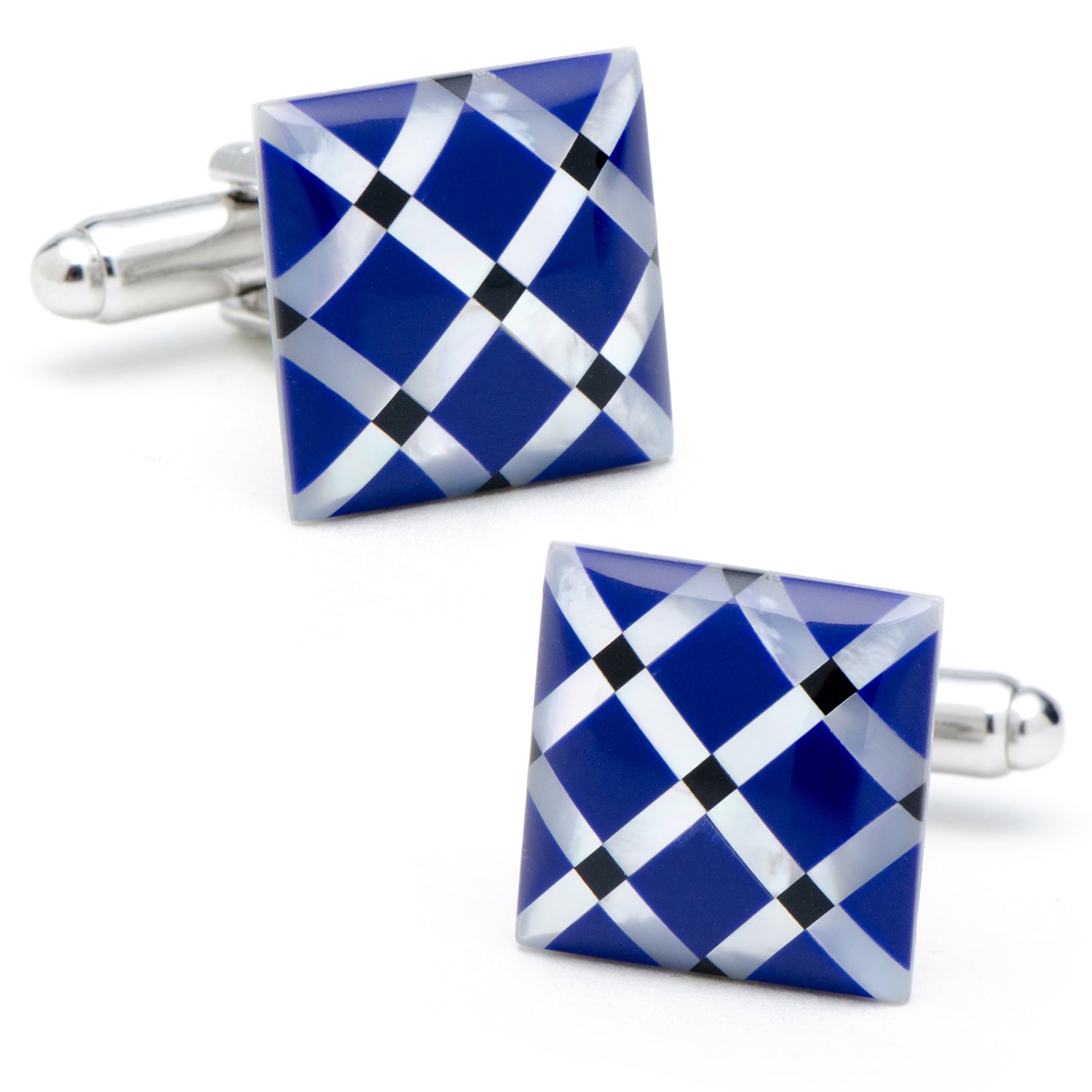  Cufflinks Mother of Pearl Diamond 5-Stud Set - Default Title - Bonton