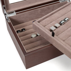 Espresso Cufflinks Collector's Case - 72 Pairs