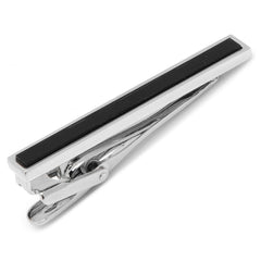 Onyx Inlaid Tie Clip