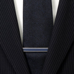 Navy Enamel Inlaid Tie Clip