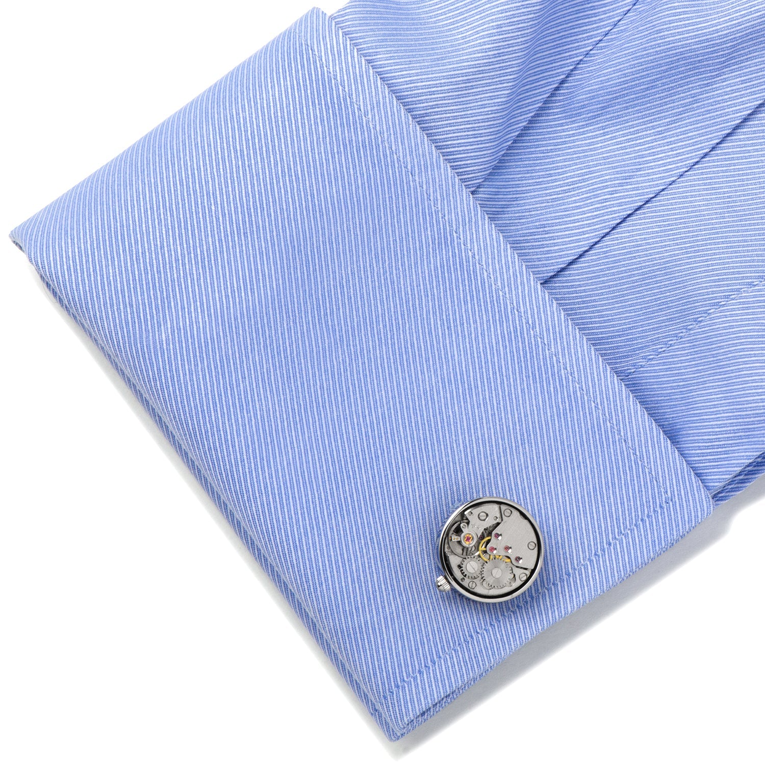  Cufflinks Silver Watch Movement Cufflinks - Default Title - Bonton