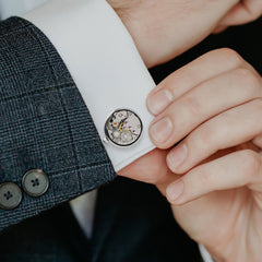 Silver Watch Movement Cufflinks