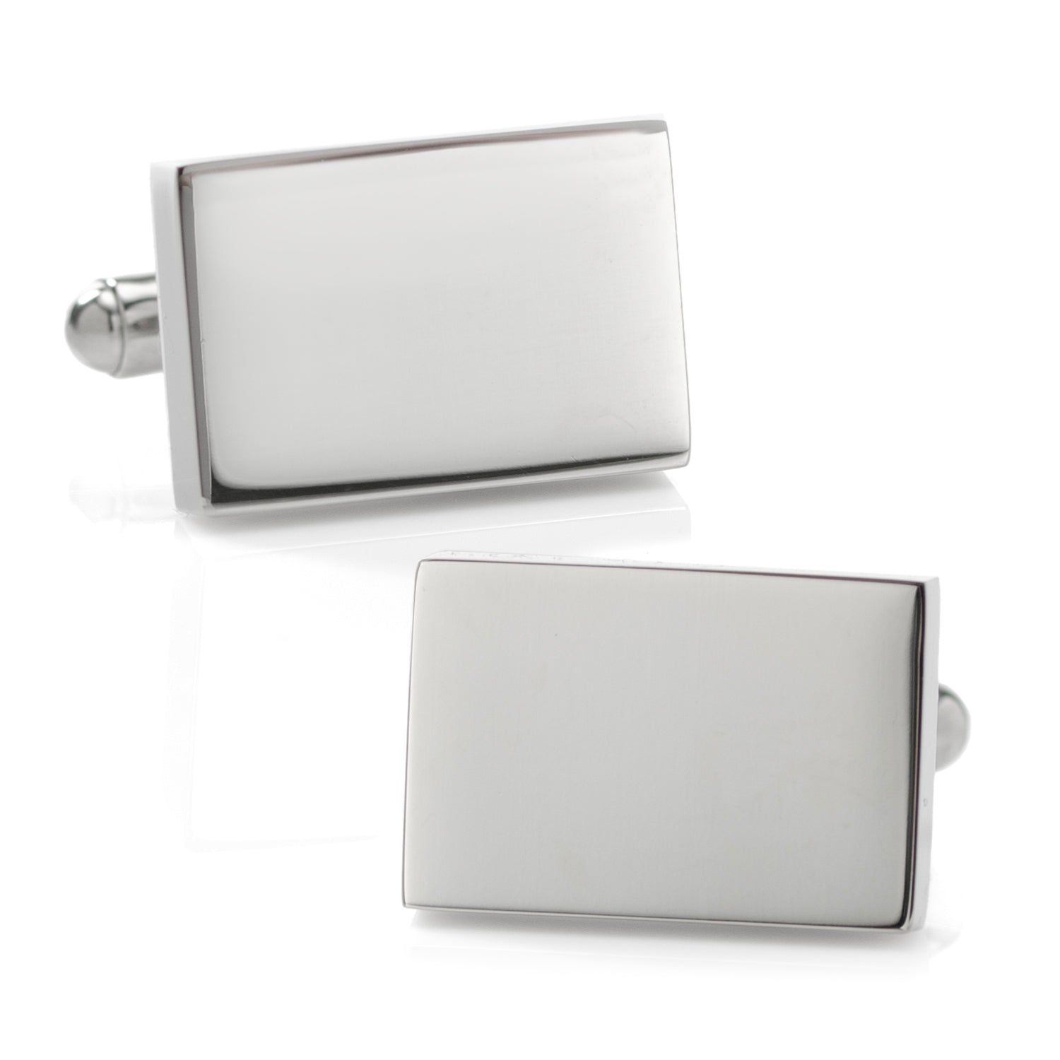  Cufflinks Stainless Steel Rectangle Infinity Engravable Cufflinks - Default Title - Bonton